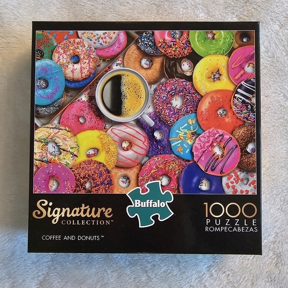 Coffee and Donuts Jigsaw Puzzle 1000 piece Buffalo Signature Collection - Picture 1 of 5